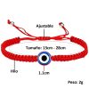 Pulsera Protección Amuleto Poderoso Con Hilo Rojo Y Ojo Turco. Suerte Tejidas A Mano - 1 Pulsera Protección Amuleto Poderoso Con Hilo Rojo Ojo Turco